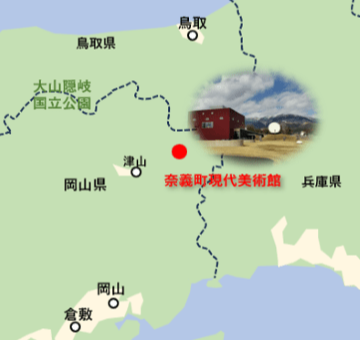 奈義町の地図