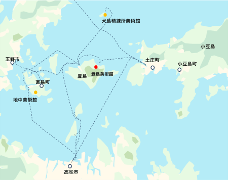 豊島美術館の地図