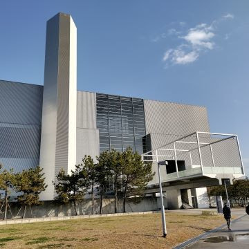 瀬戸内の名建築の一つ建築家谷口吉生による広島市環境局中工場