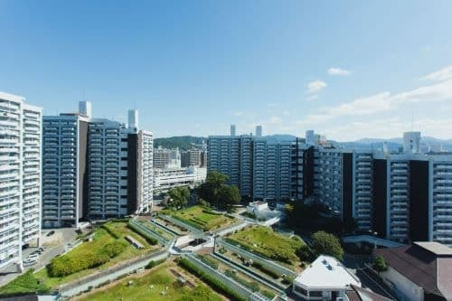市営基町高層アパート全景