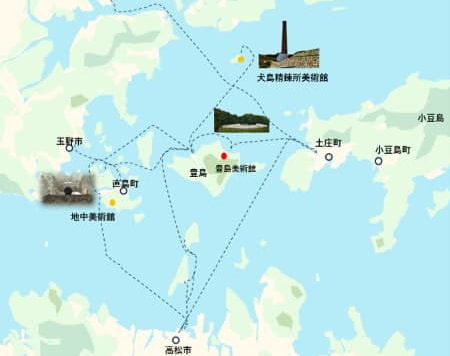 豊島美術館の地図