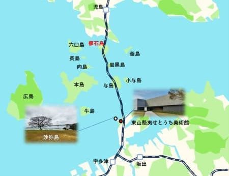 東山魁夷館せとうち美術館の位置図