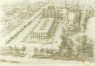 尼崎市庁舎絵図